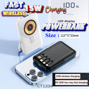 Power Bank 10000mAh Portable Charger 100% LED Display Magnetic Power Bank